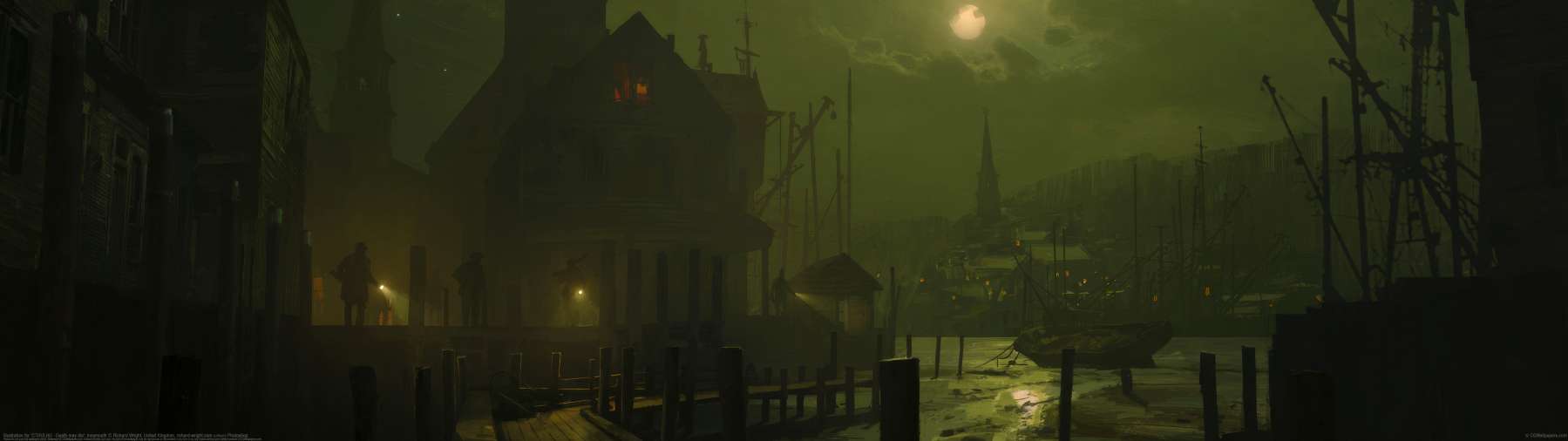 Illustration for 'CTHULHU - Death may die': Innsmouth ultralarge fond d'cran