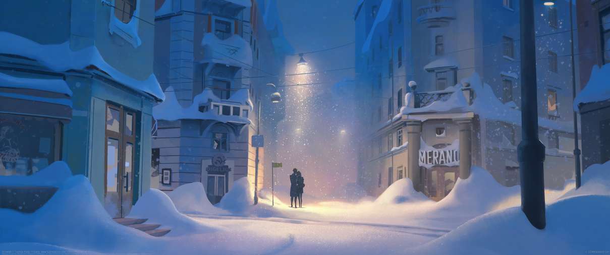 Snowfall ultralarge fond d'cran