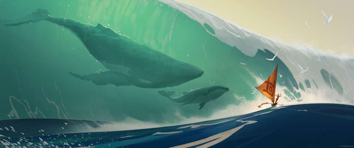 Watchers in the wave ultralarge fond d'cran
