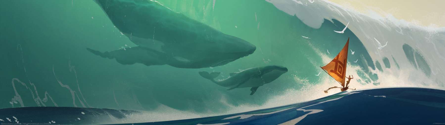 Watchers in the wave ultralarge fond d'cran