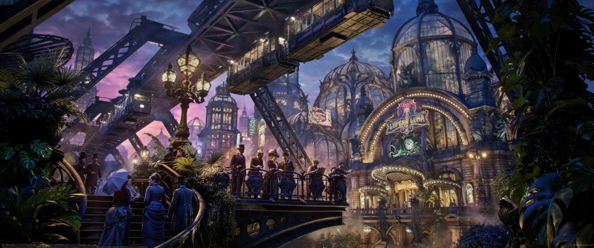 Art Nouveau ultralarge fond d'�cran