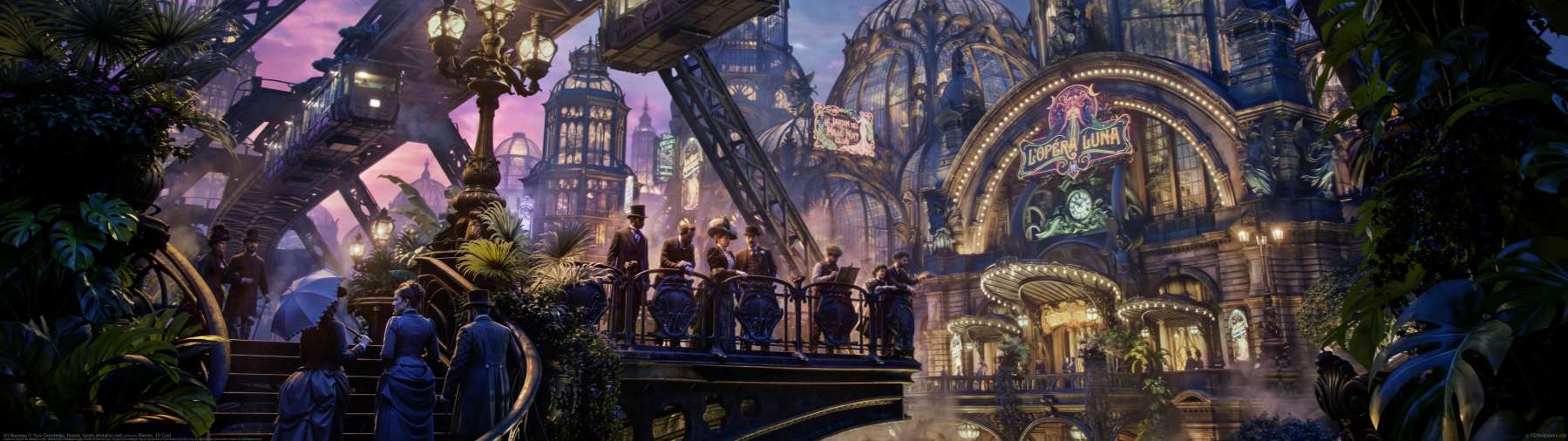 Art Nouveau ultralarge fond d'�cran