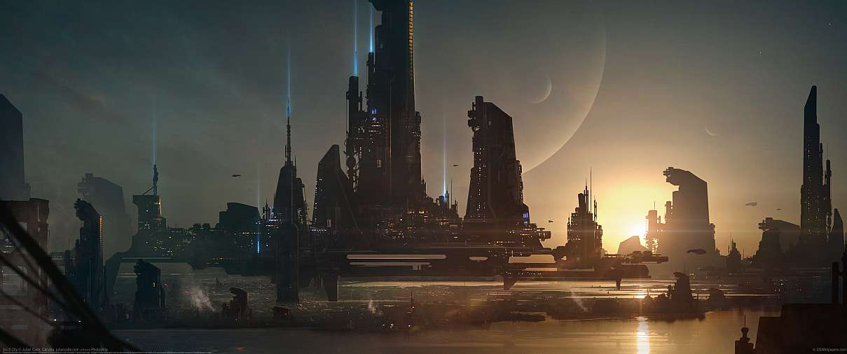 Sci-fi City ultralarge fond d'cran