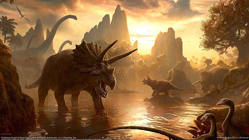 Cretaceous Sunset fond d'écran