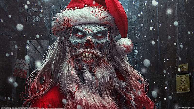 Zombie Claus fond d'écran