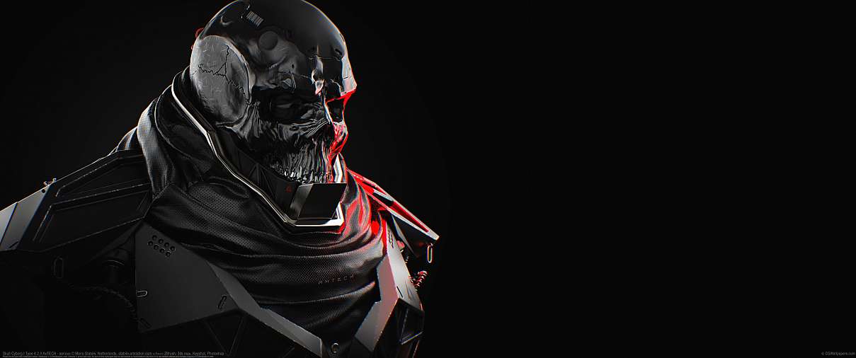 Skull Cyborg | Type 4.2 // AxTECH - serious ultralarge fond d'cran