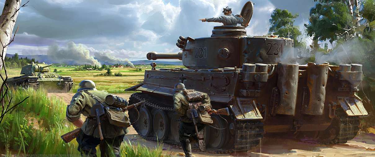 Tank Squad key illustration: A Tiger's close encounter ultralarge fond d'cran
