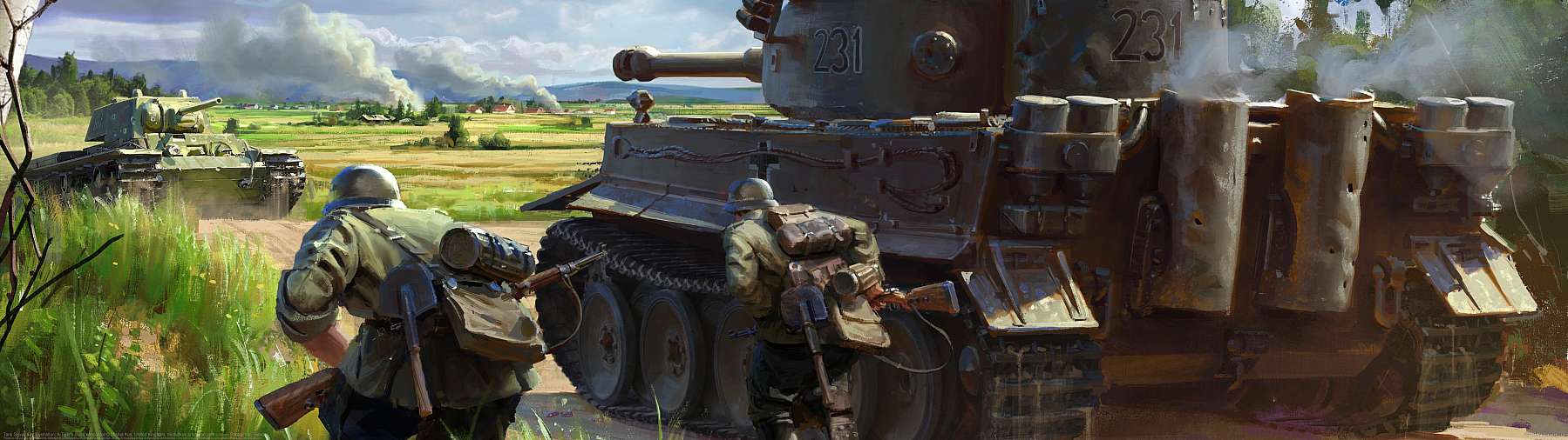 Tank Squad key illustration: A Tiger's close encounter ultralarge fond d'cran