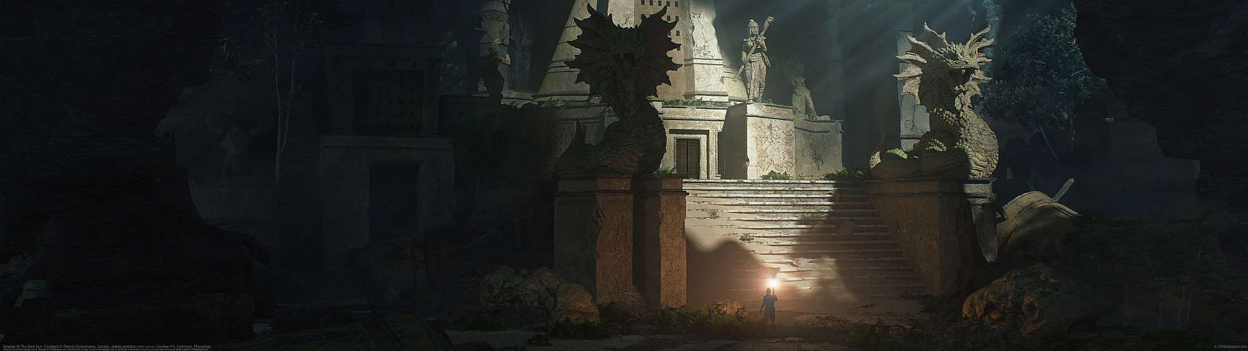 Temples Of The Dark Sun: Courtyard ultralarge fond d'cran