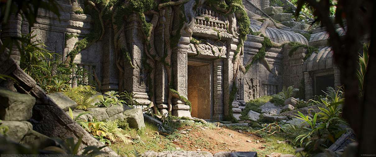 Ancient Temple ultralarge fond d'cran